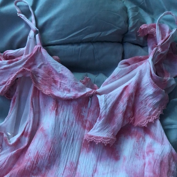 White and pink tie dyed romper/jumper - Picture 3 of 5